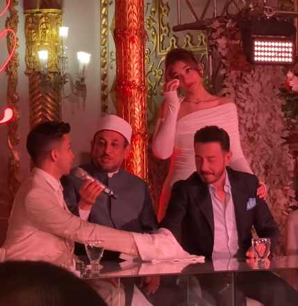 عقد قران هشام جمال وليلى زاهر