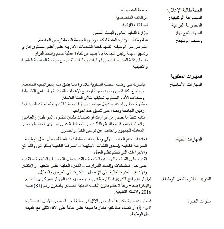 تفاصيل الإعلان